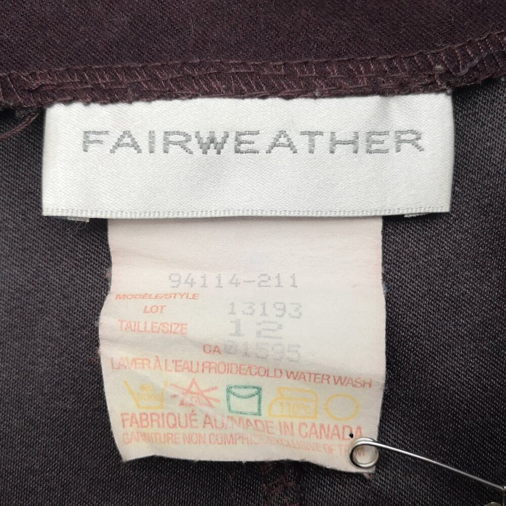 Fairweather Ladies Size 12 Burgundy Made in Canada Maxi Skirt - Picture 3 of 9